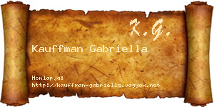 Kauffman Gabriella névjegykártya